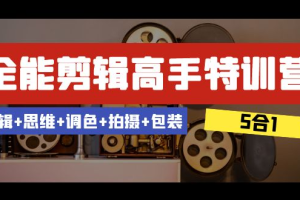 （8326期）全能剪辑-高手特训营：剪辑+思维+调色+拍摄+包装（5合1）53节课