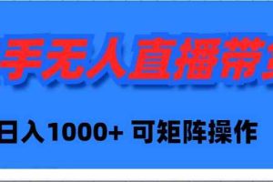 （9542期）快手无人直播带货，新手日入1000+ 可矩阵操作