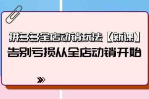 拼多多全店动销玩法【新课】，告别亏损从全店动销开始（4节视频课）