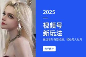 搬运老外奇葩视频，撸视频号分成计划收益，每天只需一小时，新手小白轻松月入过W