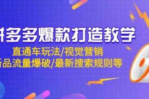 拼多多爆款打造教学：直通车玩法/视觉营销/新品流量爆破/最新搜索规则等