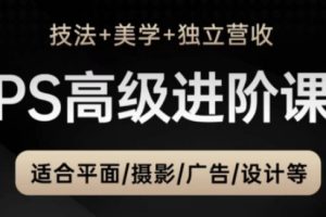PS高级后期进阶课（技法+美学+独立营收），适合平面摄影广告设计等