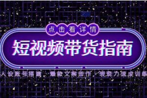 2025短视频带货指南，人设账号搭建，爆款文案创作，表现力速成训练