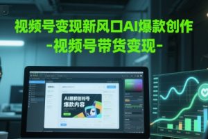 视频号变现新风口AI爆款创作-视频号带货变现