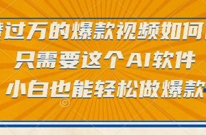 点赞过万的爆款视频如何做？只需要这个AI软件，小白也能轻松做爆款【揭秘】