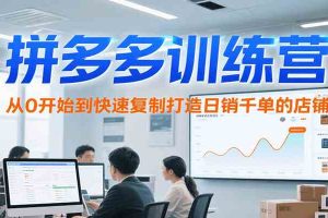 拼多多训练营，从0开始到快速复制打造日销千单的店铺（更新7月）