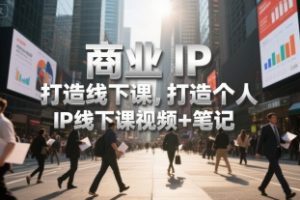 商业IP打造线下课，打造个人 IP线下课视频+笔记