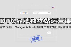 DTC品牌独立站运营课：建站优化、Google Ads + 社媒推广与数据分析全攻略