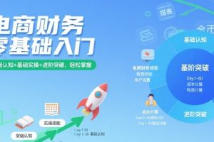 电商财务零基础入门，基础认知+基础实操+进阶突破，轻松掌握