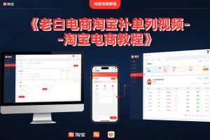 老白电商淘宝补单系列视频-淘宝电商教程