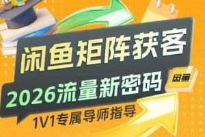闲鱼矩阵获客，2026流量新密码，只要闲鱼还在，你的行业就有无限精准的客源