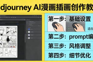 利用Midjourney AI人工智能轻松创作漫画插画教程，零基础创作完整漫画插画