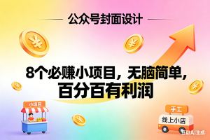 (17333期)8个必赚小项目,无脑简单,百分百有利润,副业首选,日入300+