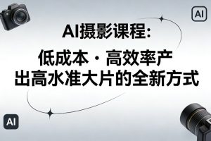 AI摄影课程，低成本高效率产出高水准大片的全新方式