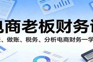 电商老板财务课：对账、做账、税务、分析电商财务一学就会