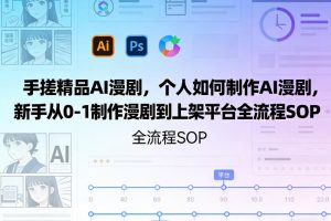 手搓精品AI漫剧，个人如何制作AI漫剧，新手从0-1制作漫剧到上架平台全流程SOP
