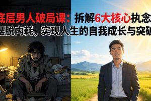(17747期)付费文章:底层男人破局课:拆解 6 大核心执念,摆脱内耗,实现人生的自我成长与突破
